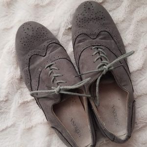 Merona Women's Grey Suede Oxford Shoes